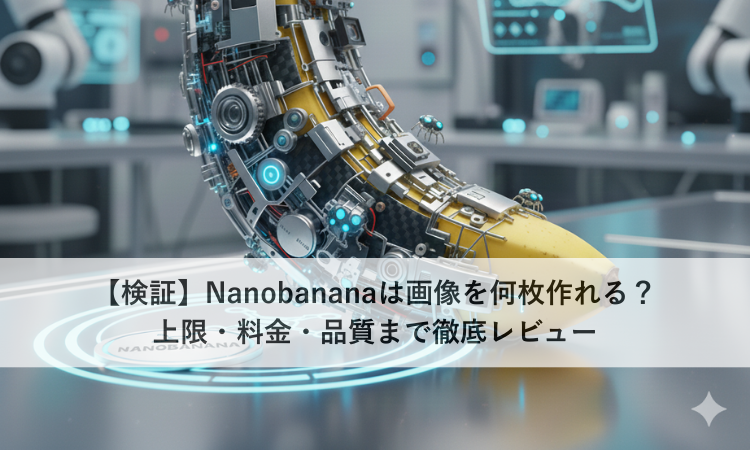 【検証】Nanobananaは画像を何枚作れる？上限・料金・品質まで徹底レビュー