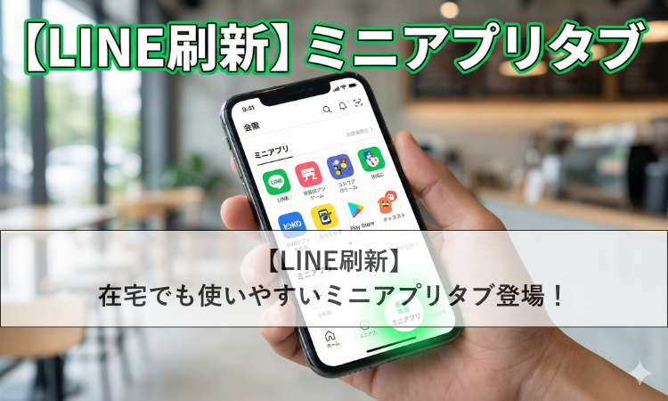 【LINE刷新】在宅でも使いやすいミニアプリタブ登場！
