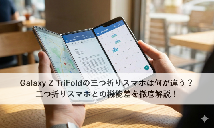 Galaxy Z TriFoldの三つ折りスマホは何が違う？二つ折りとの機能差を徹底解説！