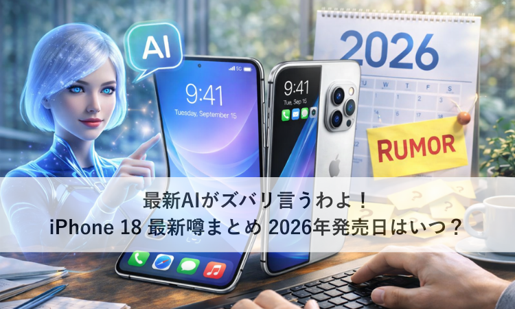 最新AIがズバリ言うわよ！iPhone 18 最新噂まとめ 2026年発売日はいつ？