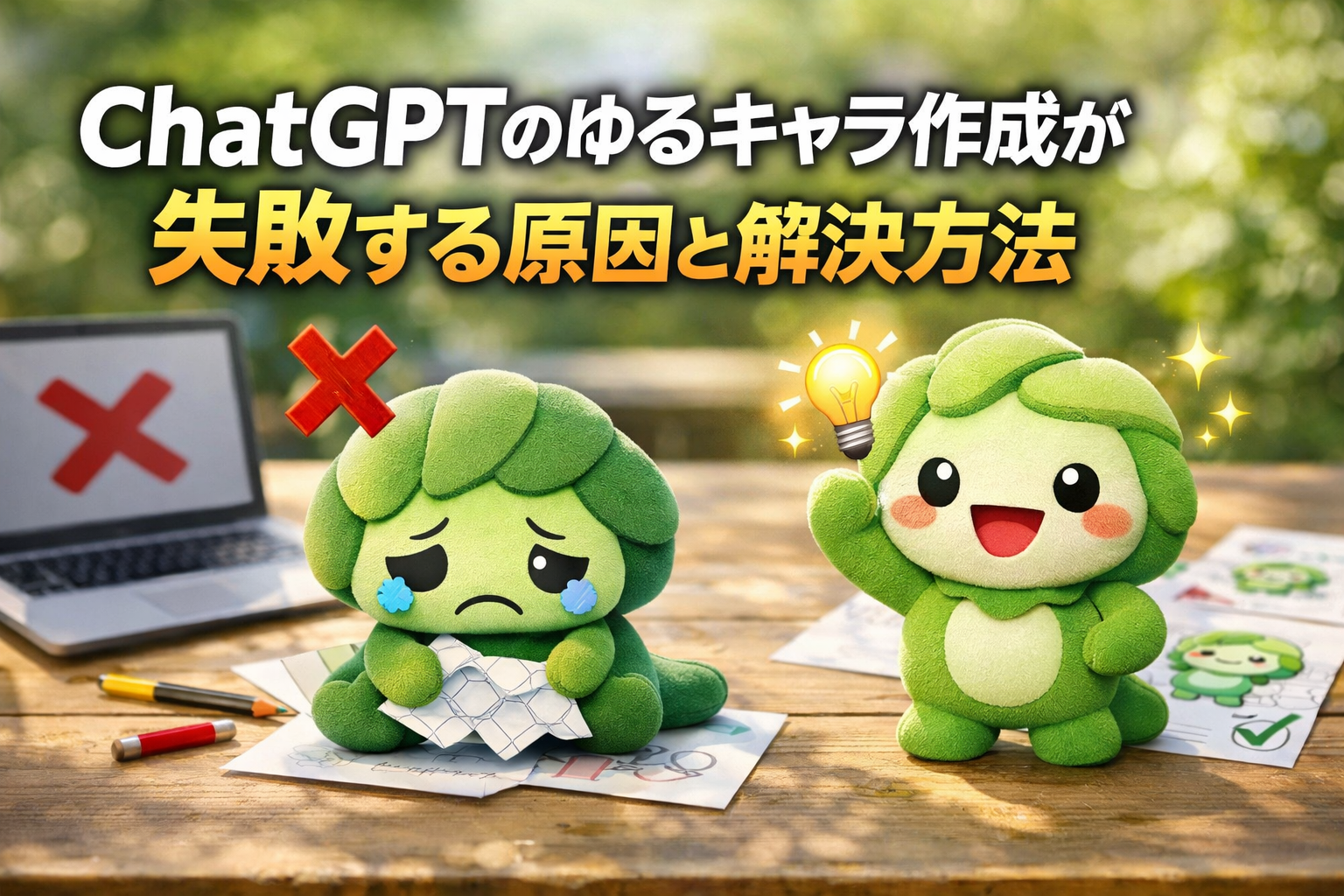 ChatGPTのゆるキャラ作成が失敗する原因と解決方法