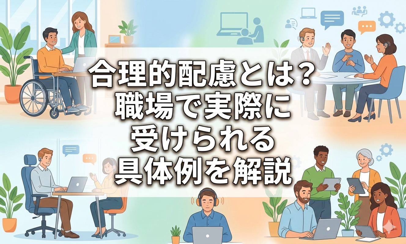 合理的配慮とは？職場で実際に受けられる具体例を解説