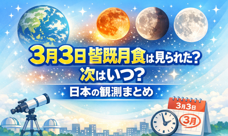 3月3日皆既月食は見られた？次はいつ？日本の観測まとめ