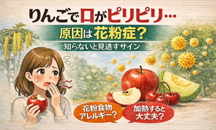 りんごで口がピリピリ…原因は花粉症？知らないと見逃すサイン