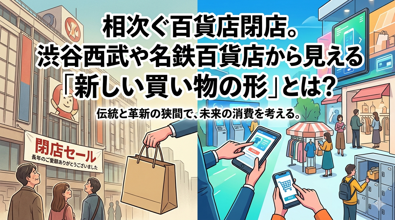相次ぐ百貨店閉店。渋谷西武や名鉄百貨店から見える「新しい買い物の形」とは？