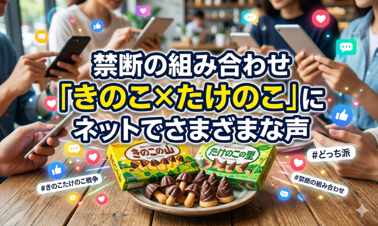 禁断の組み合わせ「きのこ×たけのこ」にネットでさまざまな声