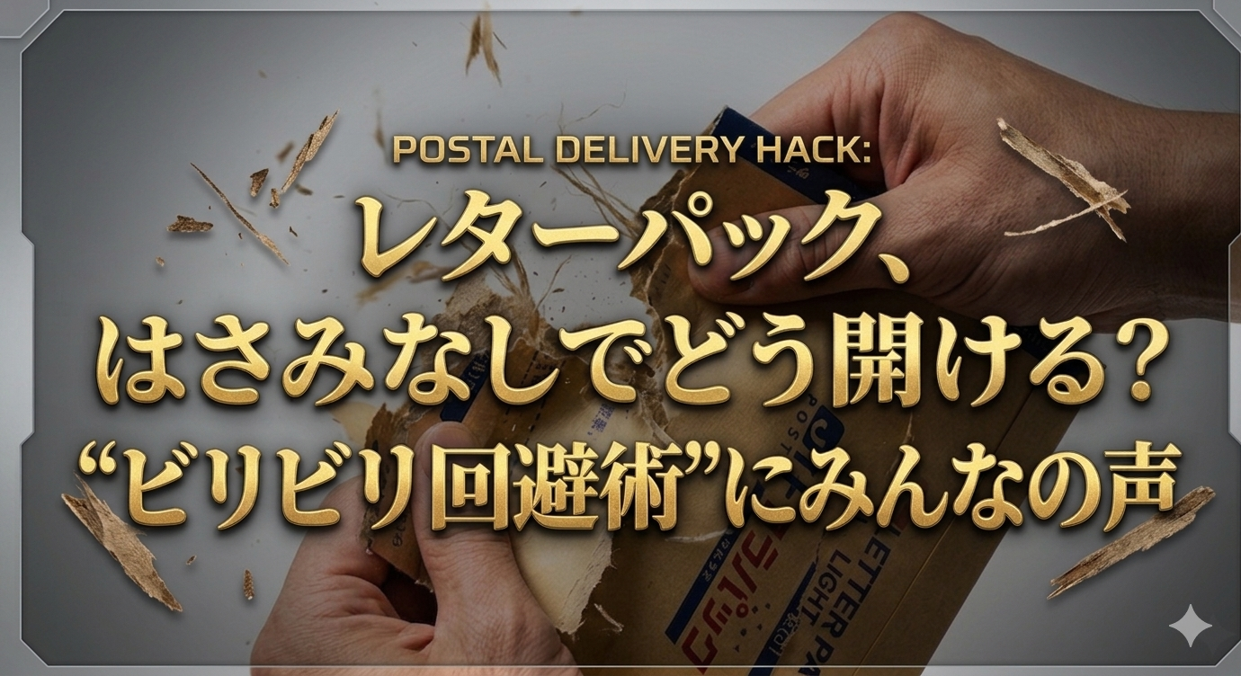レターパック、はさみなしでどう開ける？“ビリビリ回避術”にみんなの声