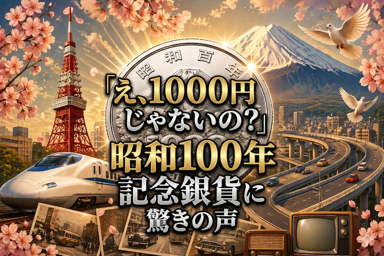 「え、1000円じゃないの？」昭和100年記念銀貨に驚きの声