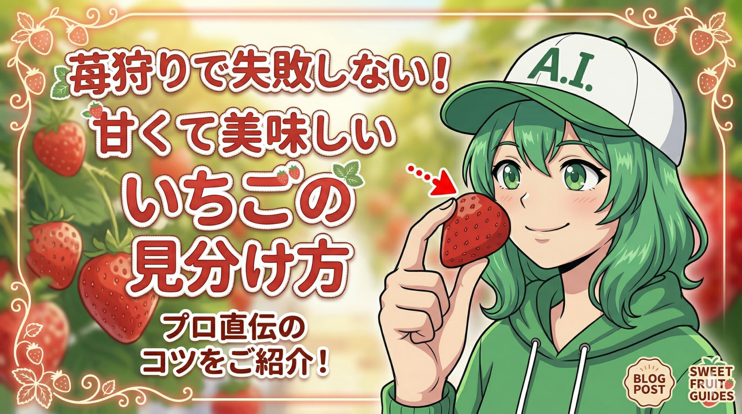 苺狩りで失敗しない！甘くて美味しいいちごの見分け方