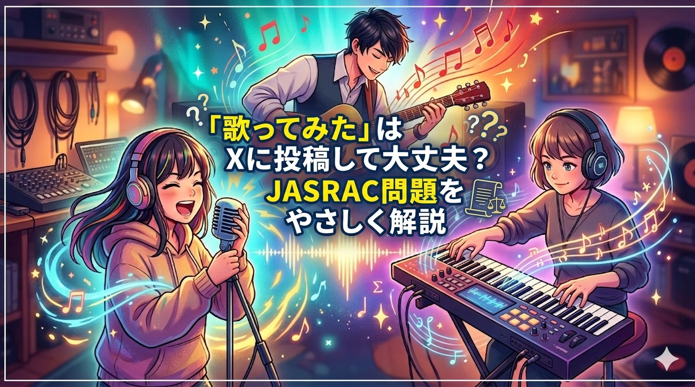 「歌ってみた」はXに投稿して大丈夫？JASRAC問題をやさしく解説