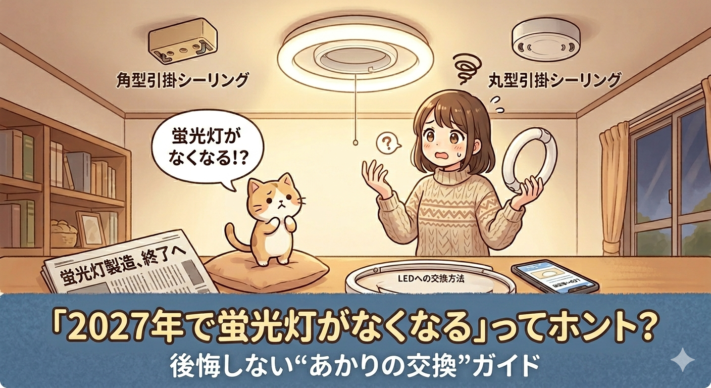 「2027年で蛍光灯がなくなる」ってホント？後悔しない“あかりの交換”ガイド