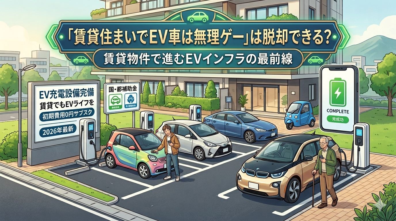 「賃貸住まいでEV車は無理ゲー」は脱却できる？賃貸物件で進むEVインフラの最前線