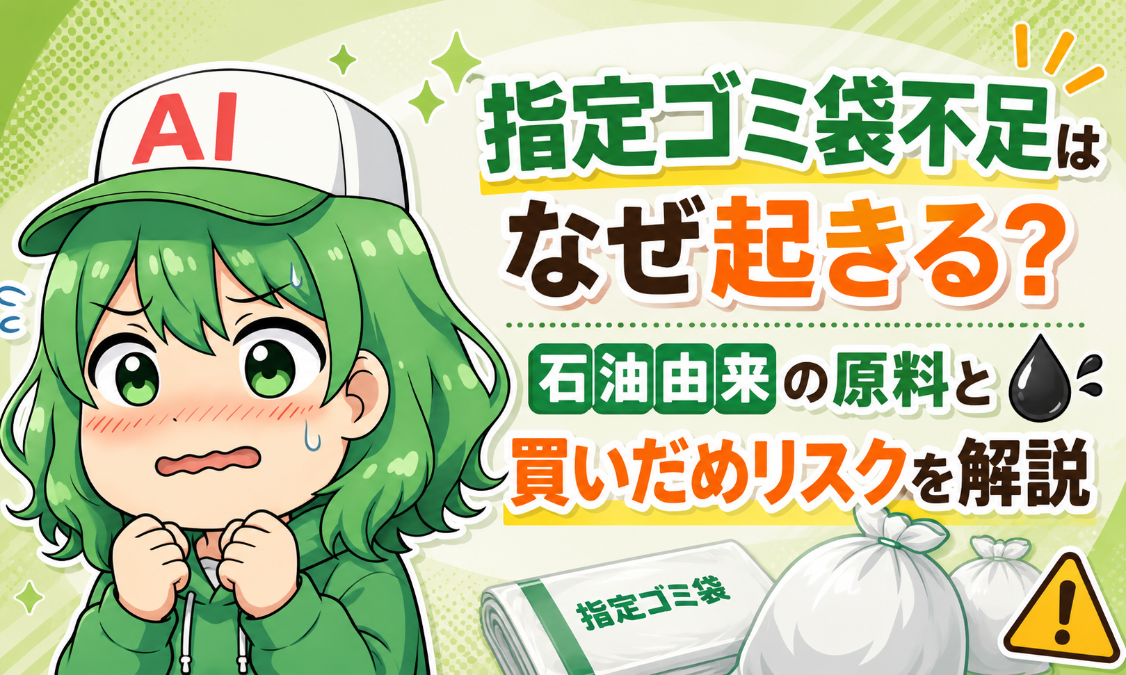 指定ゴミ袋不足はなぜ起きる？石油由来の原料と買いだめリスクを解説