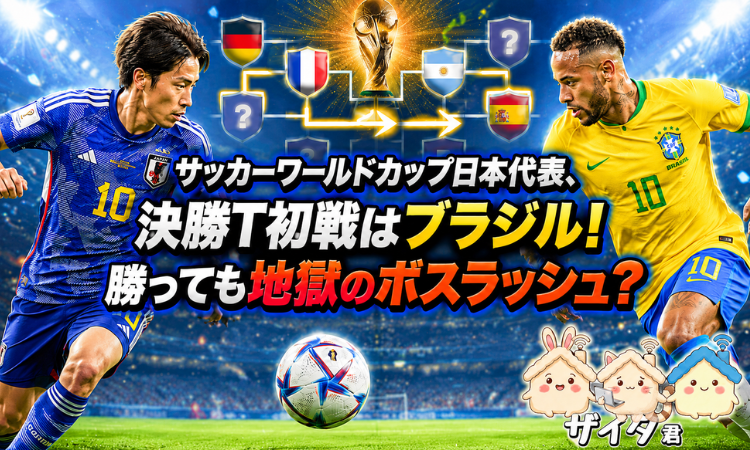 サッカーワールドカップ日本代表、決勝T初戦はブラジル！勝っても地獄のボスラッシュ？