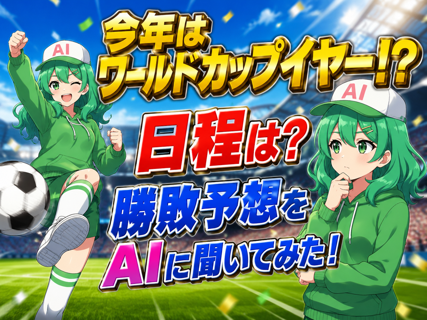 今年はワールドカップイヤー！？日程は？勝敗予想をAIに聞いてみた！