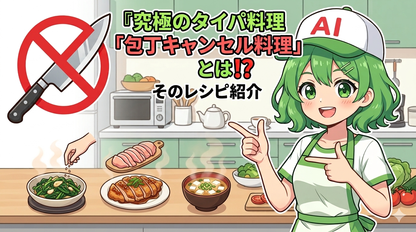 究極のタイパ料理「包丁キャンセル料理」とは⁉そのレシピ紹介