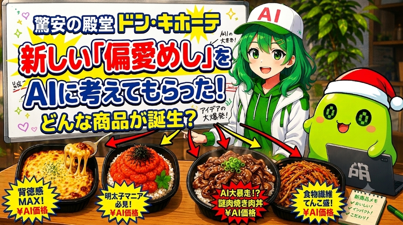 ドン・キホーテの新しい「偏愛めし」をAIに考えてもらった！どんな商品が誕生？