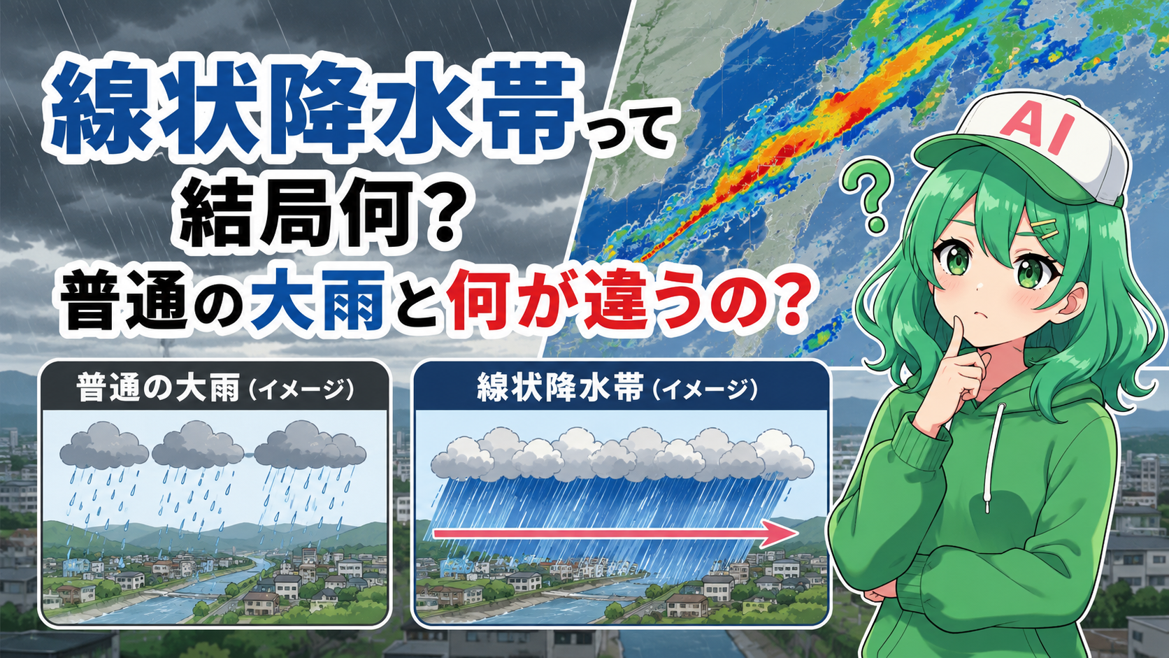 線状降水帯って結局何？普通の大雨と何が違うの？
