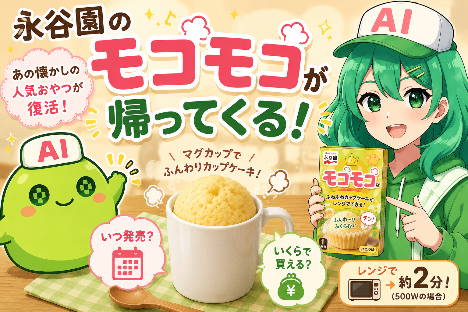 永谷園のモコモコが帰ってくる！いつ発売？いくらで買える？