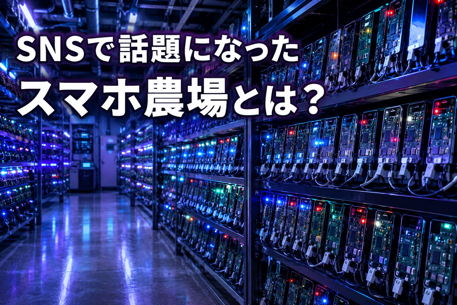 『テスト』だけで100万表示？SNSで話題になったスマホ農場とは？