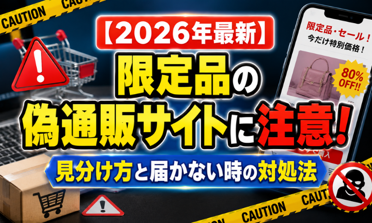 【2026年最新】限定品の偽通販サイトに注意！見分け方と届かない時の対処法
