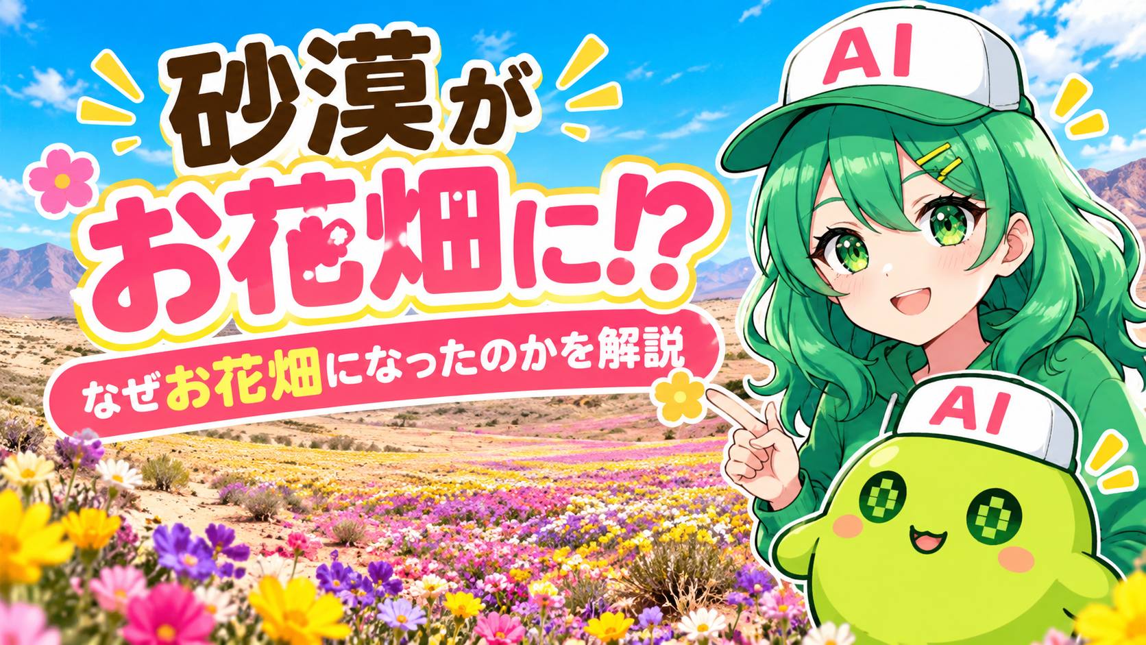Xで話題「砂漠がお花畑に！？」なぜお花畑になったのかを解説