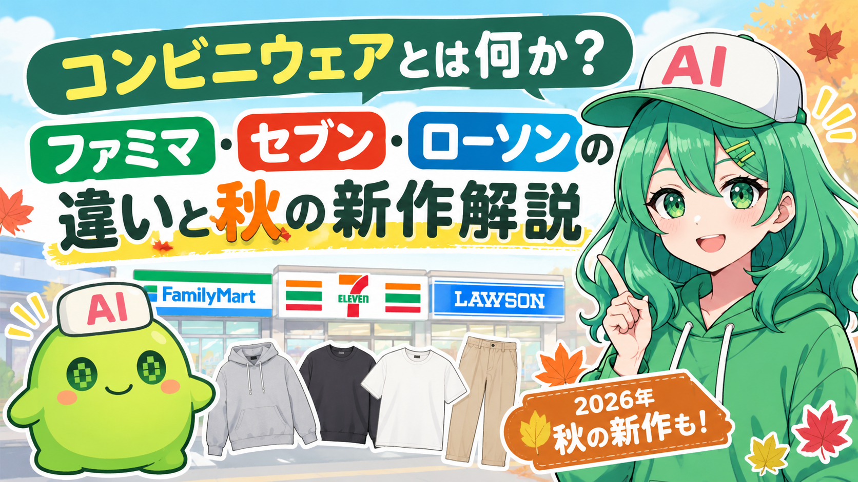 コンビニウェアとは何か？ファミマ・セブン・ローソンの違いと秋の新作解説