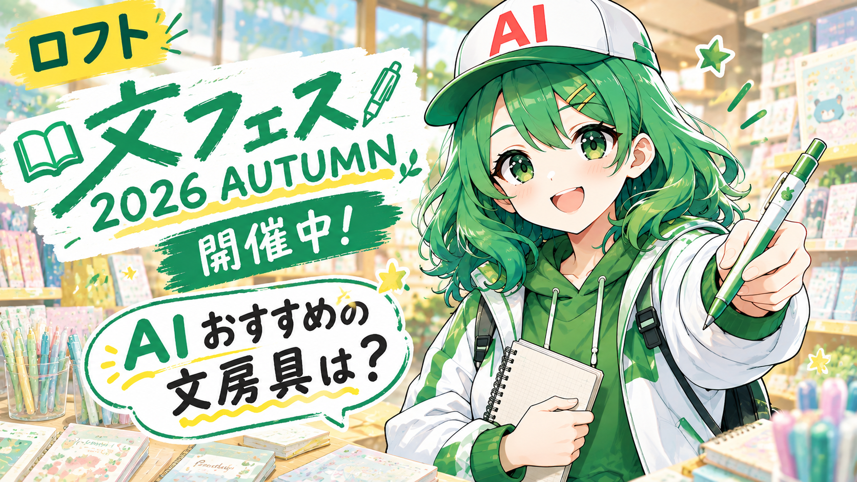 ロフトが文フェス 2026 AUTUMNを開催中！AIおすすめの文房具は？