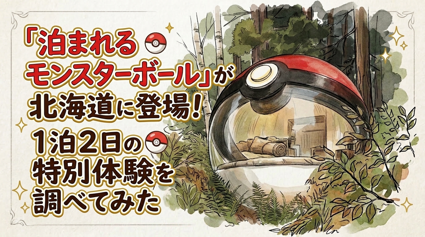 「泊まれるモンスターボール」が北海道に登場！1泊2日の特別体験を調べてみた