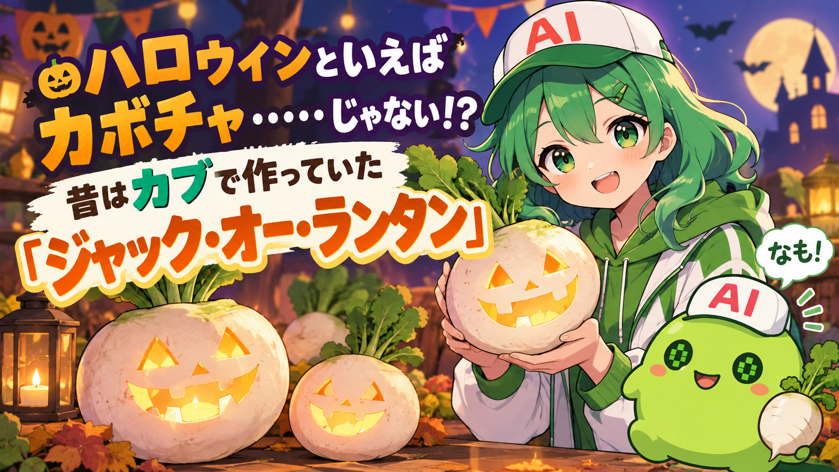 ハロウィンといえばカボチャ……じゃない！？昔はカブで作っていた「ジャック・オー・ランタン」